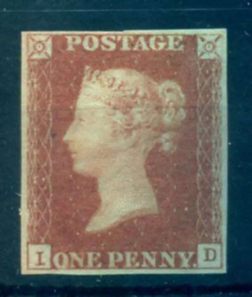 1841 1d red-brown, Plate 10. Very small ink spot ... Image 1++