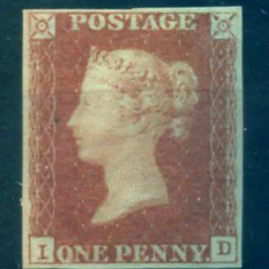 1841 1d red-brown, Plate 10. Very small ink spot ...