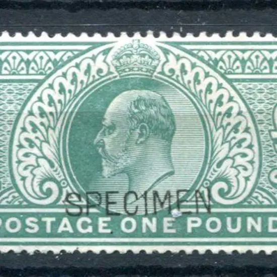 1902/10 £1 dull blue-green KEVII, DLR printing ...