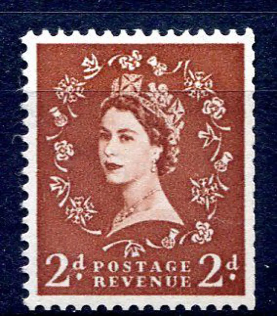 1958/65 2d QEII light red-brown Wilding from ... Image 1++