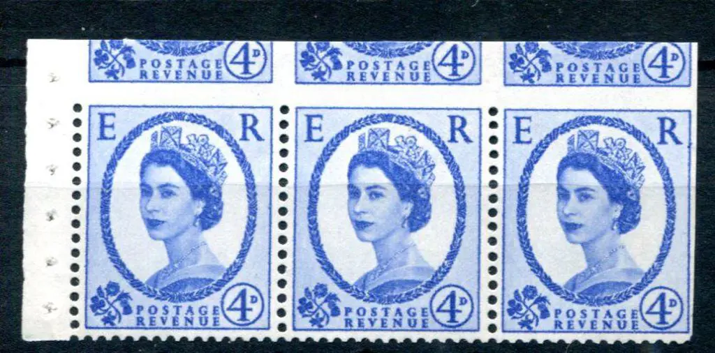 1965 4d deep ultramarine QEII phosphor partly ... Image 1++