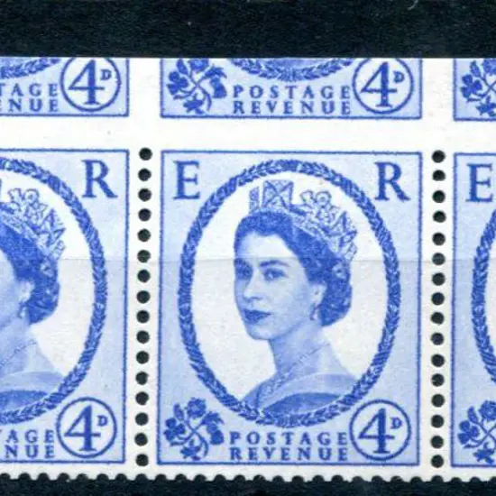 1965 4d deep ultramarine QEII phosphor partly ...