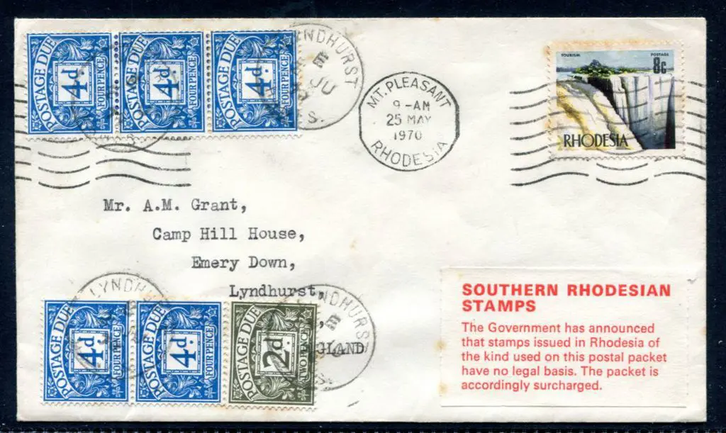 1970 (June) Incoming cover from Mt Pleasant, ... Image 1++