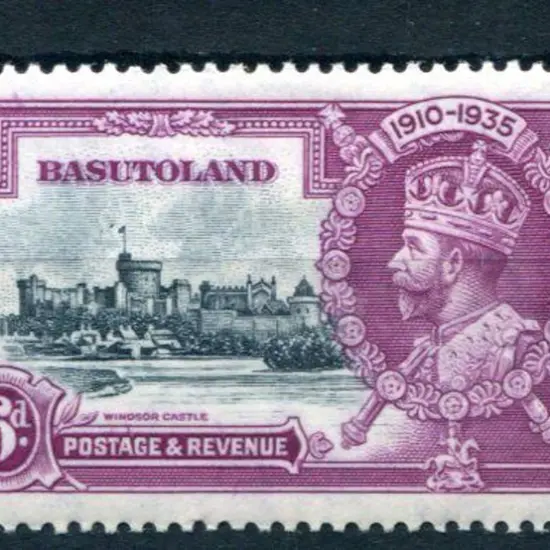 Basutoland 1935 6d Silver Jubilee with "Dot by ...