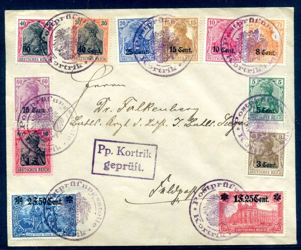 Belgium (German Occ) 1916 "Etappengabiet West" ... Image 1++