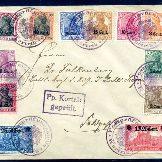 Belgium (German Occ) 1916 "Etappengabiet West" ...