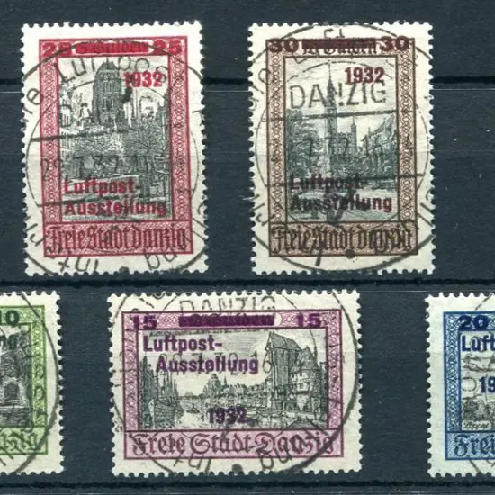 Danzig 1932 "Luposta" Exhib ovpts. Fine used with ...