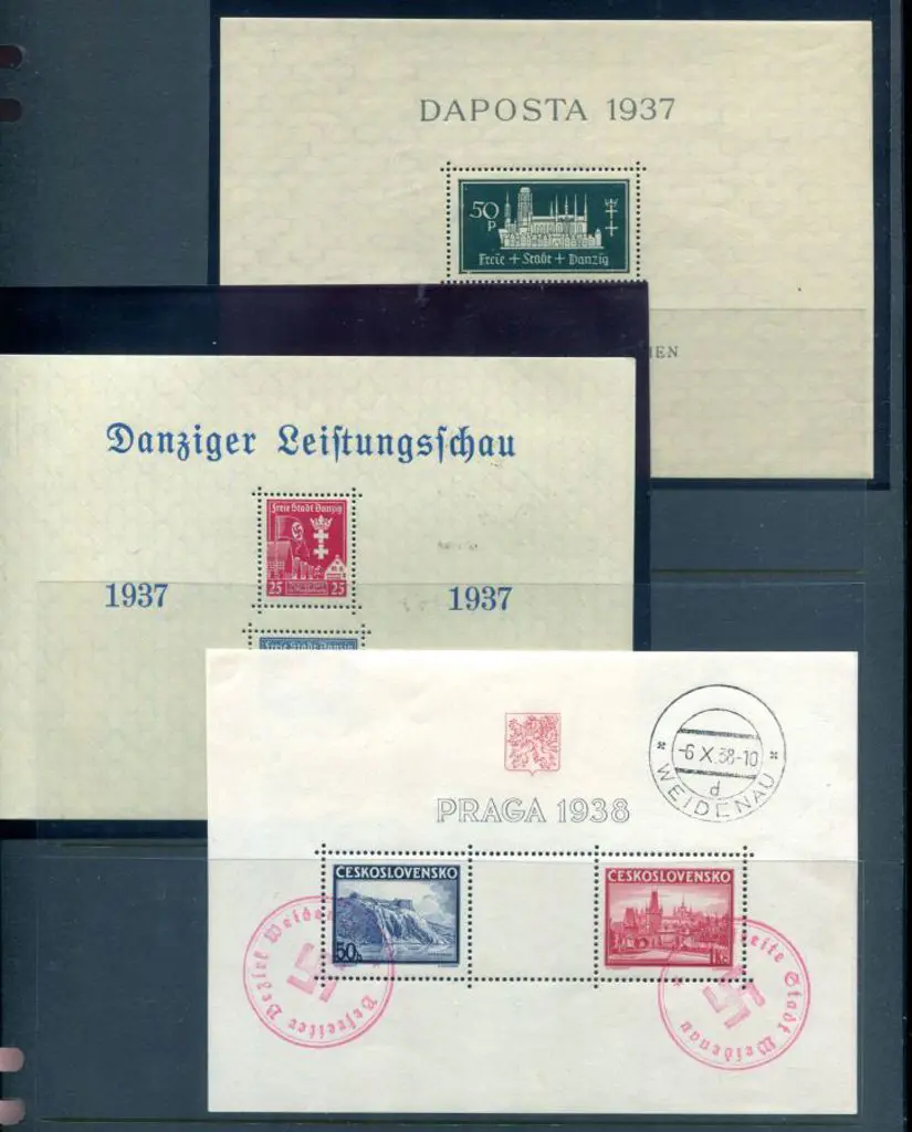 Danzig 1937 "Daposta" blue green M/S MUH (SG 251) ... Image 1++
