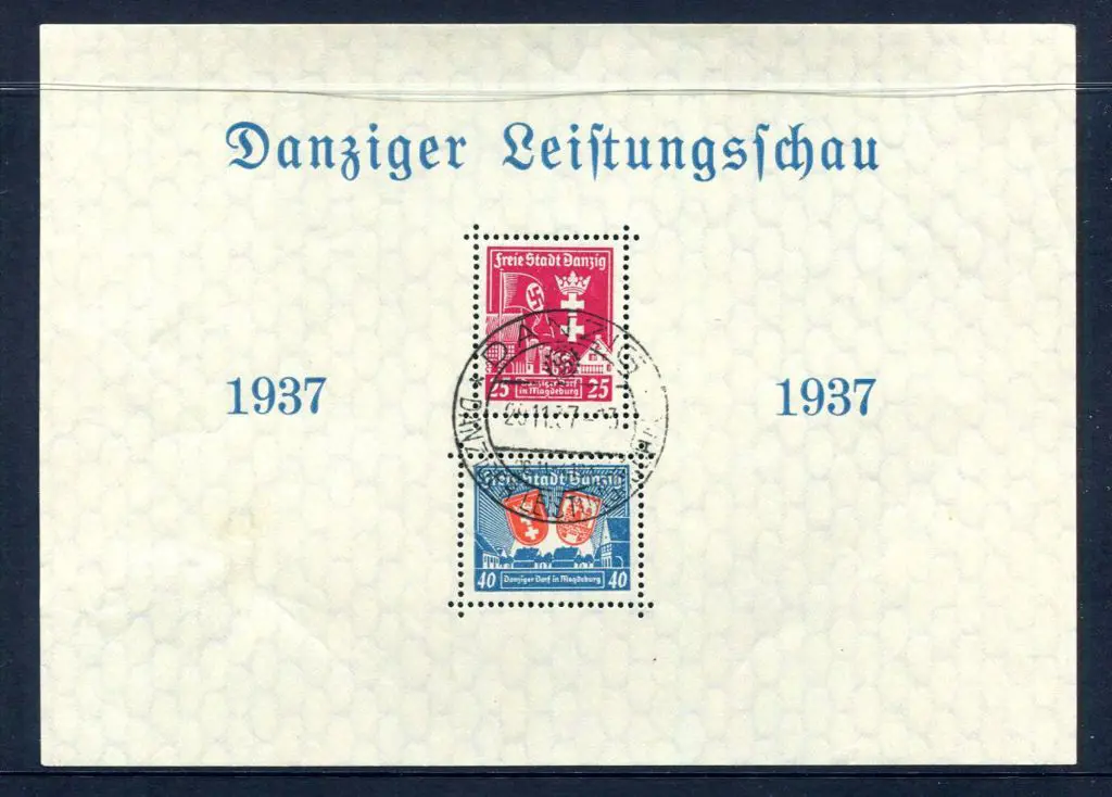 Danzig 1937 Productivity Show M/S CTO with FDC ... Image 1++