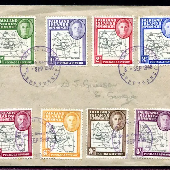 Falkland Islands Dependencies1946/49 (3rd Sept) ½d ...