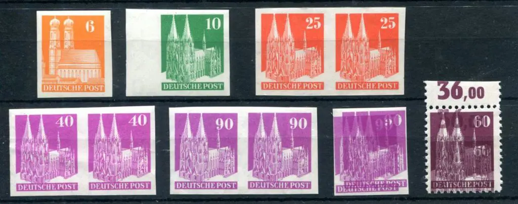 Germany (Allied Occupation) 1948 Buildings defins ... Image 1++