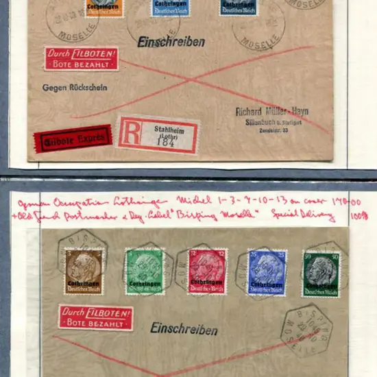 Germany (WWII Occ) 1944 unused ovptd postcards for ...
