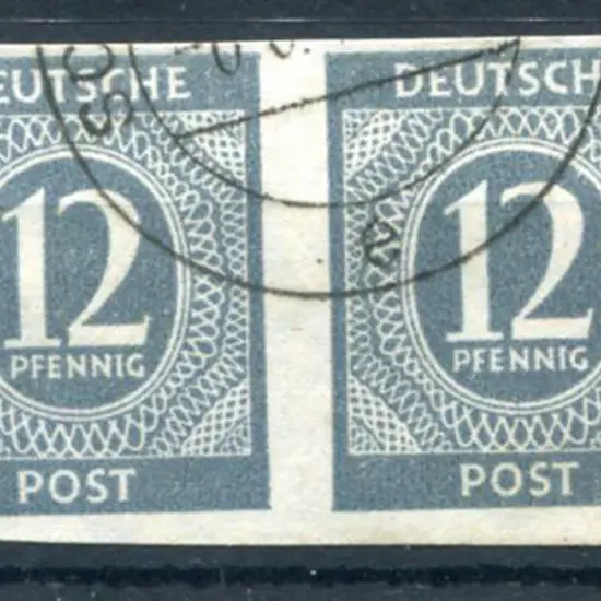 Germany-Allied Zone 1946 12pf grey numeral ...