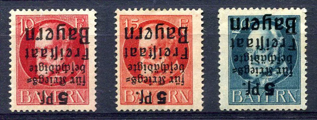 Germany-Bavaria 1919 War Wounded Fund set of 3 ... Image 1++