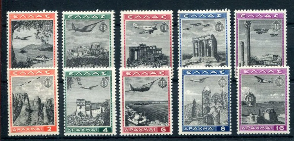Greece 1940 Views - Airs. Fine MLH with small ... Image 1++