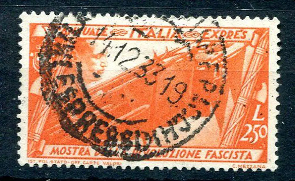 Italy 1932 2l50 orange "Express" with bold ... Image 1++