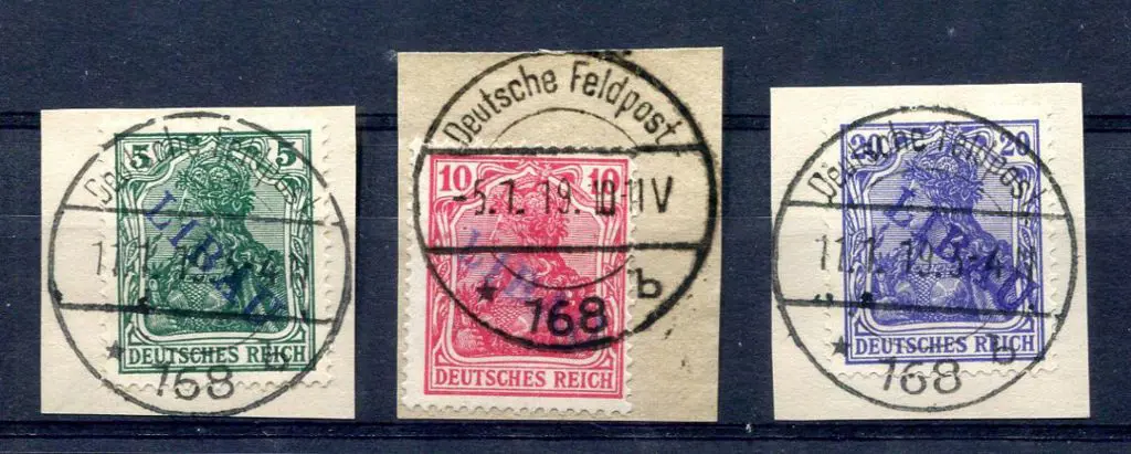Latvia (German Occ) 1919 "LIBUA" handstamp ovpts ... Image 1++
