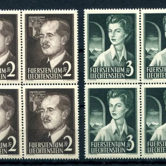 Liechtenstein 1955 2f & 3f Prince Francis Josef II ...