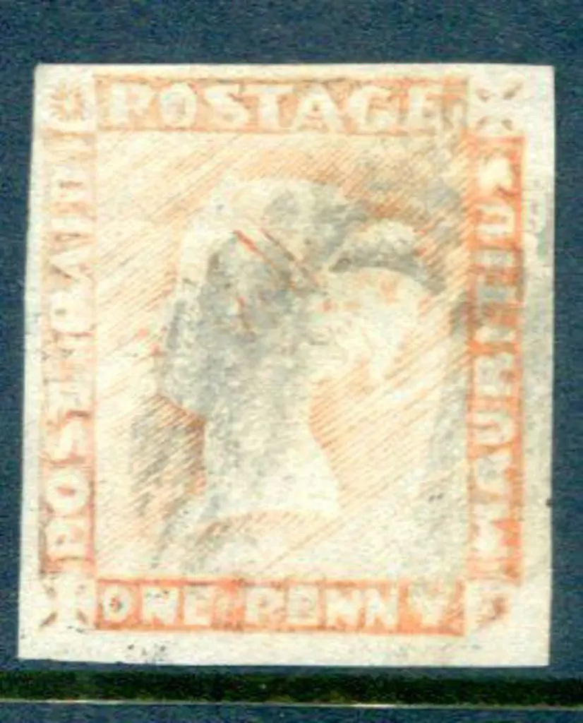 Mauritius1848/59 1d orange-red Barnard engraved QV ... Image 1++