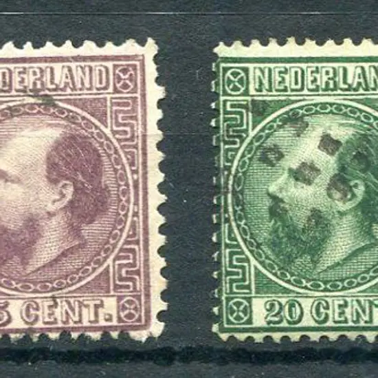 Netherlands 1867/69 15¢, 20¢, 25¢ & 50¢ vals good ...