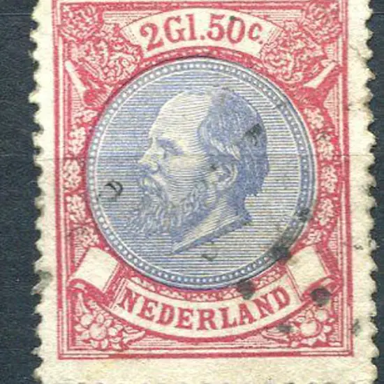 Netherlands 1872/79 2g50 ultramarine & rose. ...