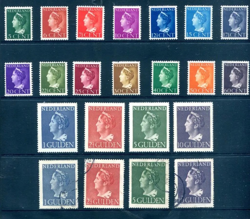 Netherlands 1940/47 5c to 10G Queen Wilhelmina ... Image 1++