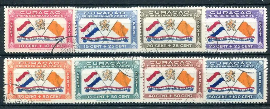 Netherlands 1941 Prince Bernhard Fund set of 8 . ... Image 1++