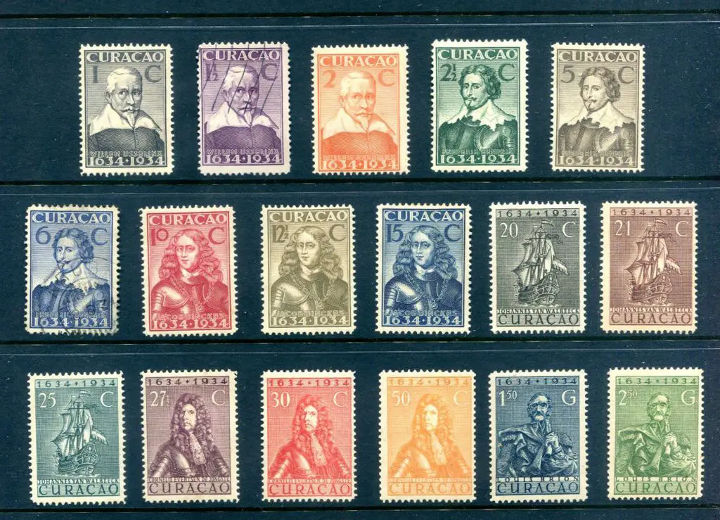 Netherlands - Curacao 1934 Third Centenary of ... Image 1++