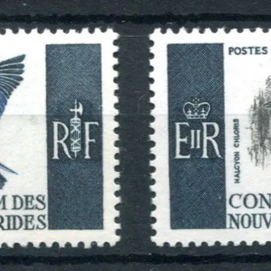 New Hebrides-French 1963 5f Bird. Fresh MUH x 2. ...
