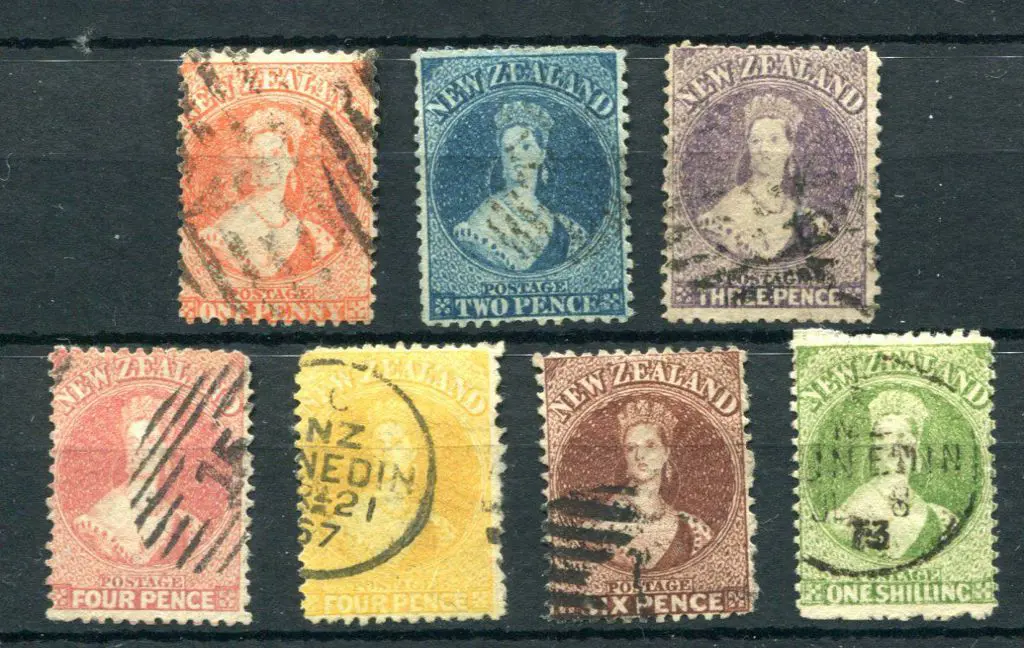 New Zealand 1864/71 wmkd large star, perf. 12½ ... Image 1++
