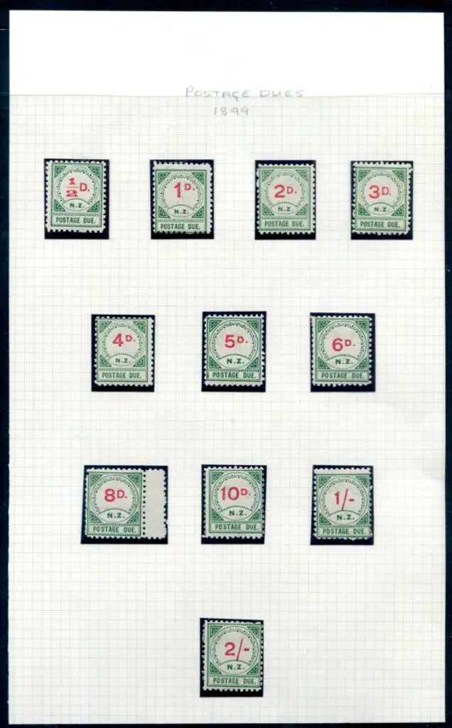 New Zealand 1899 Postage Dues consisting ½d, 3d & ... Image 1++