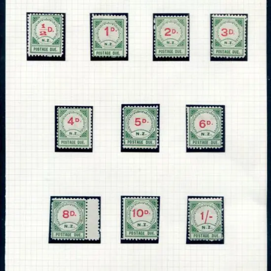 New Zealand 1899 Postage Dues consisting ½d, 3d & ...