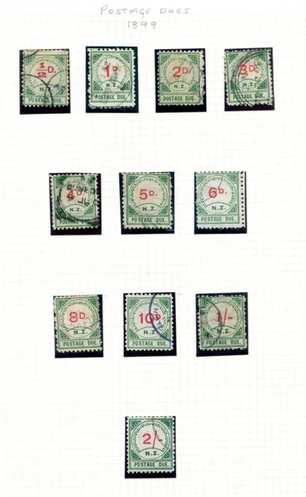 New Zealand 1899 Postage Dues good to fine used to ... Image 1++