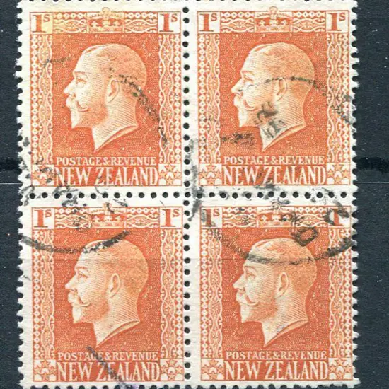 New Zealand 1915/30 1/- orange-brown shade. Fine ...