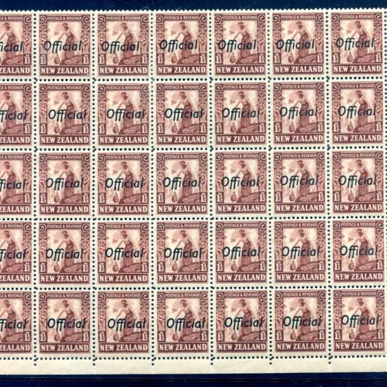 New Zealand 1936/61 1½d Official, perf. 13½ x 14 ...