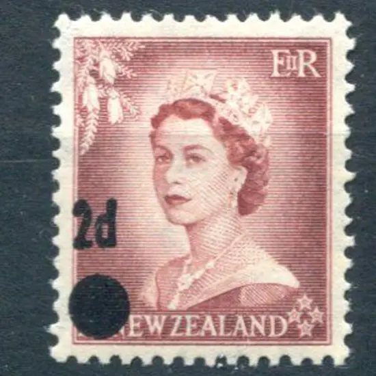 New Zealand 1958 2d on 1½d error of surcharge. ...