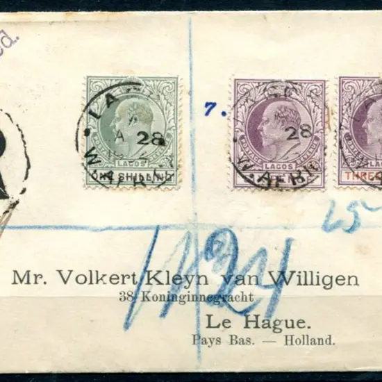Nigeria-Lagos 1904 (28th April) Registered cover ...