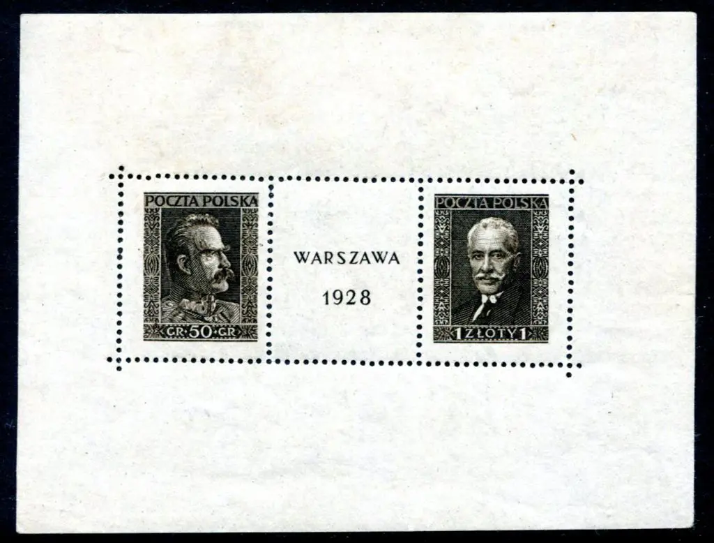 Poland 1928 Warsaw Philatelic Exhibition M/S in ... Image 1++