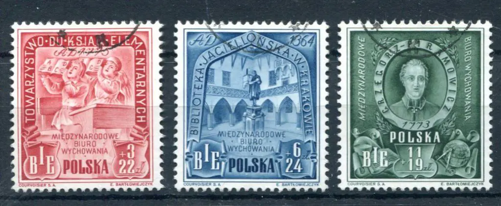 Poland 1946 Polish Work for Education set of 3. ... Image 1++