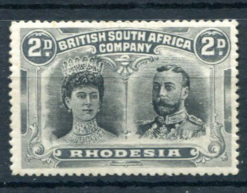 Rhodesia 1910/13 2d black & grey, perf. 15. Fine ... Image 1++