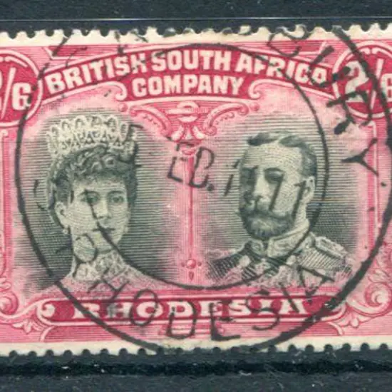 Rhodesia 1910/13 2/6d black & rose-carmine, perf. ...