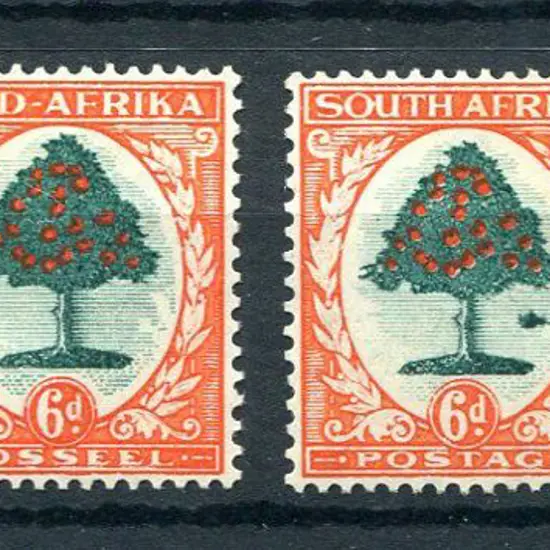 South Africa 1933/48 6d orange tree pairs with ...