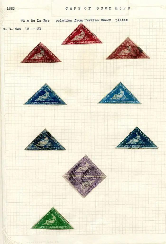 South Africa - Cape of Good Hope 1863/64 1d in 3 ... Image 1++