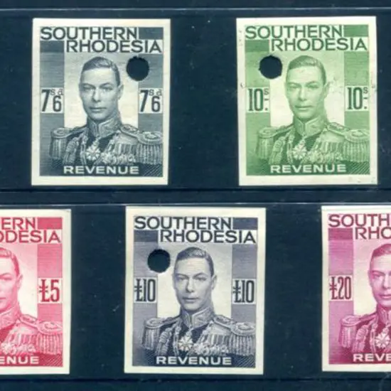 Southern Rhodesia 1937 "Revenue" 3/- to £50 ...