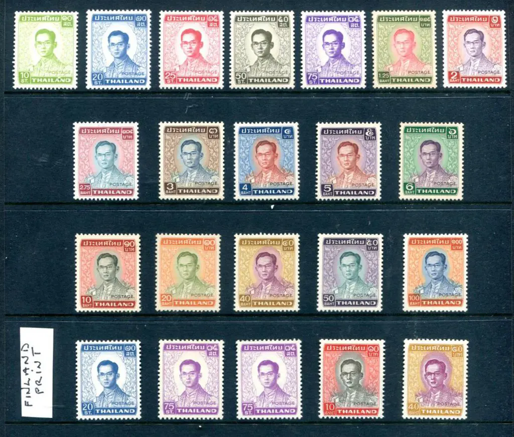 Thailand 1972/79 defins to 100b plus the Finland ... Image 1++