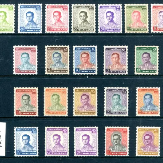 Thailand 1972/79 defins to 100b plus the Finland ...