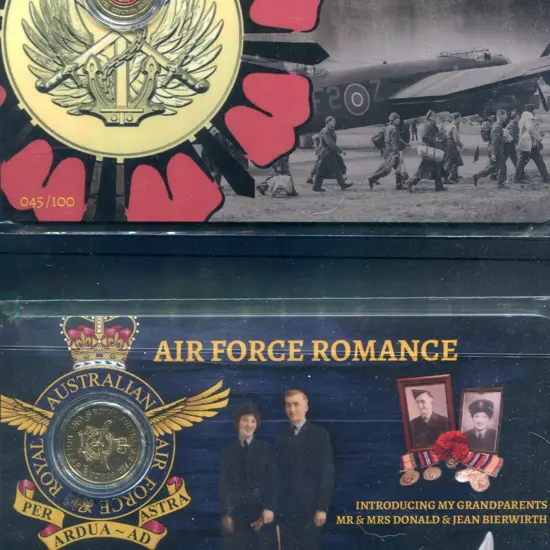 2001 $1 RAAF pictorial & 2019 $2 Repatriation ...
