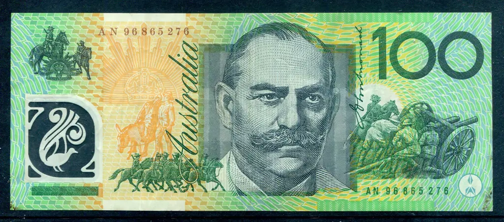1990 $100 Fraser/Evans. First Test Note Prefix ... Image 1++