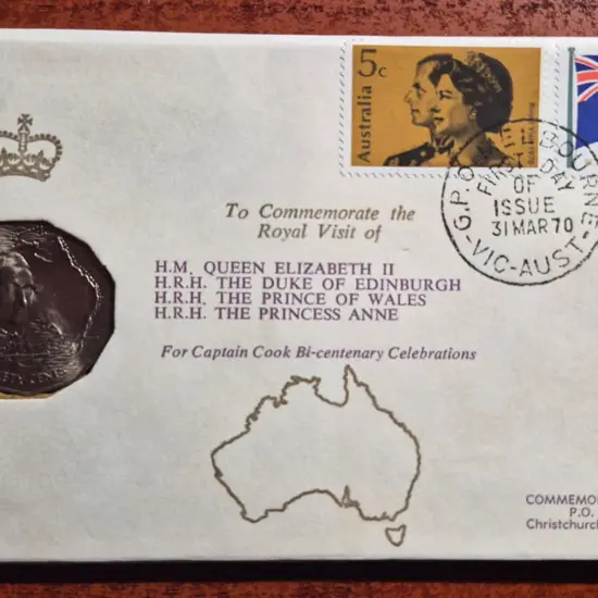 1970 (31st Mar) Royal Visit with 5c & 30c commems ...
