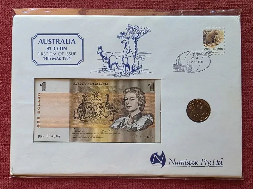 1984 (14th May) $1 banknote & $1 coin FDI ... Image 1++